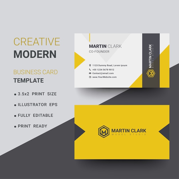 Vector corporate business card template