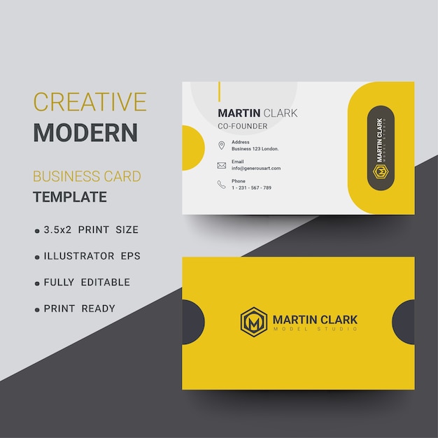 Vector corporate business card template