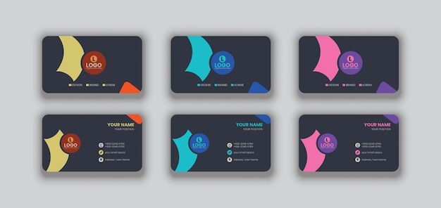 Vector corporate business card template