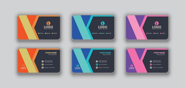 Vector corporate business card template