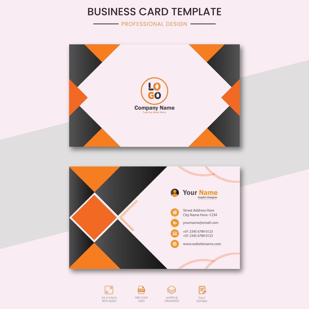 Vector corporate business card template