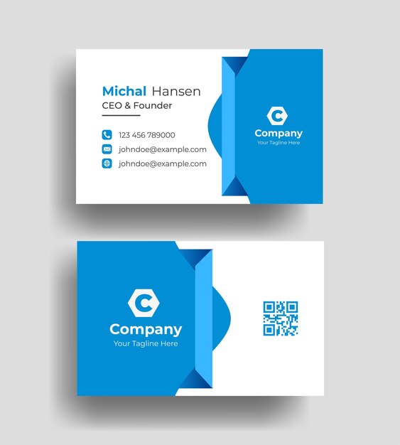 Corporate business card or visiting card design template 15