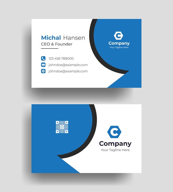 Corporate business card or visiting card design template 48