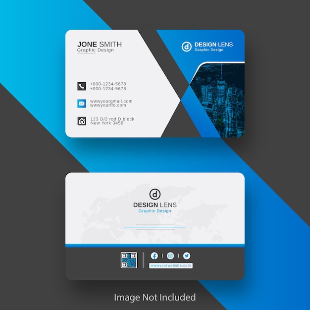 Vector corporate business card visiting card digital name card template