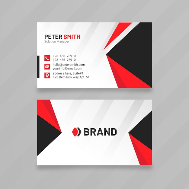 Corporate Business Card with Modern Shape