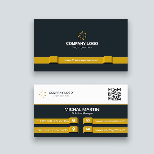 Vector corporate business card