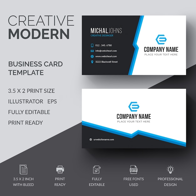 Vector corporate business card