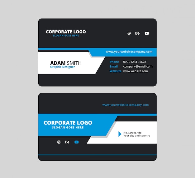 Vector corporate business card