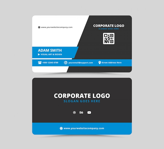 Vector corporate business card