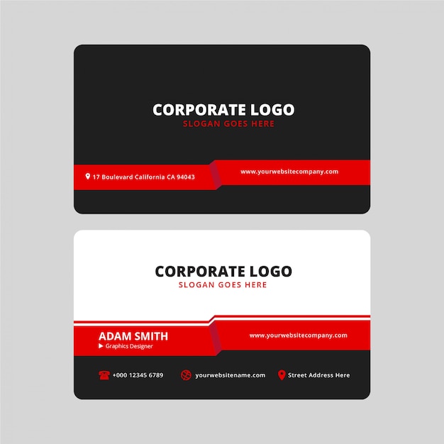 Vector corporate business card