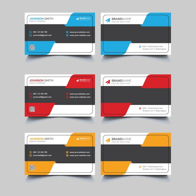Vector corporate business card