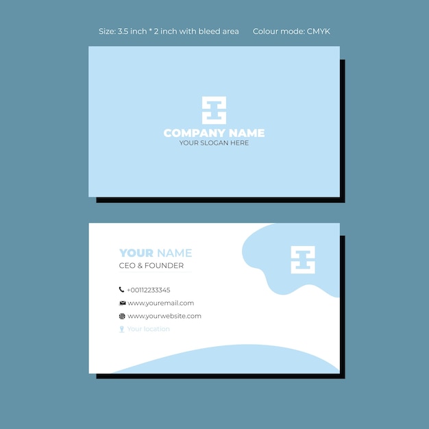 Vector corporate business card