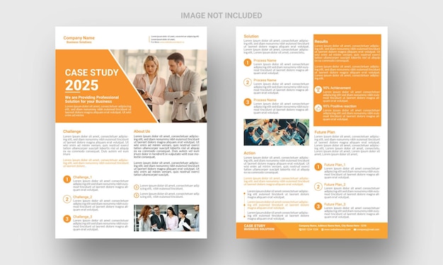 Vector corporate and business case study design template