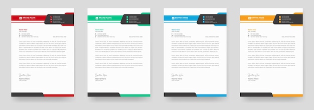 Corporate business colourful letterheads design template
