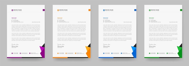 corporate business colourful letterheads design template