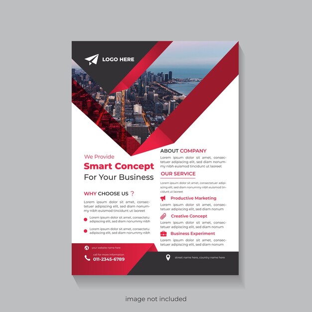 Vector corporate business company flyer or poster template