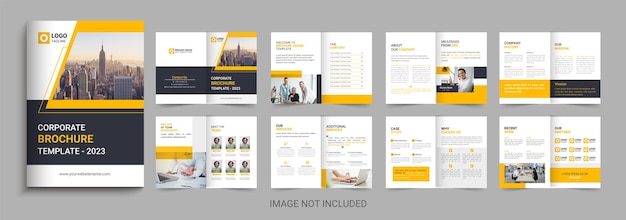 Corporate business company profile brochure layout template design