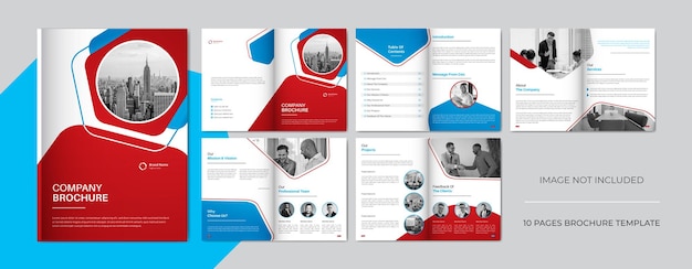 Дизайн шаблона брошюры профиля компании корпоративного бизнеса