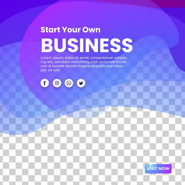 Корпоративная бизнес-конференция Case Study Шаблон дизайна социальных сетей