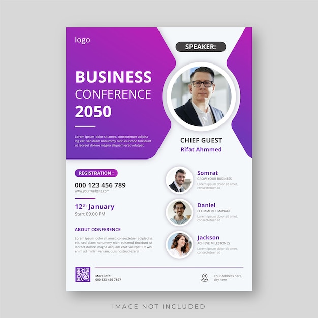 Corporate business conference flyer meeting template