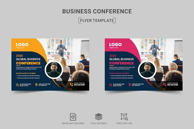 Corporate Business Conference Flyer Set