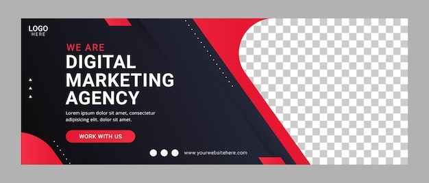 Corporate business digital agency facebook cover banner template