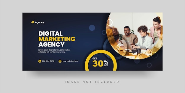 Corporate business digital agency facebook cover banner template