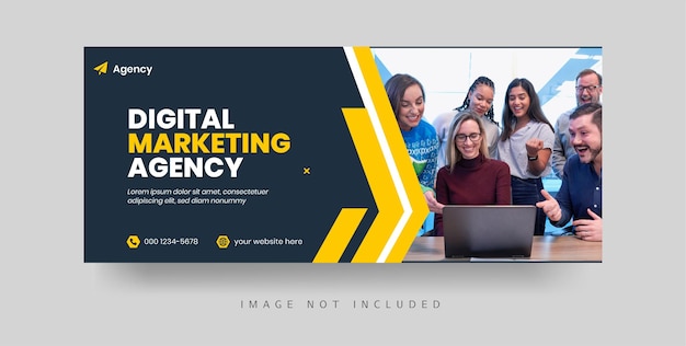 Corporate business digital agency facebook cover banner template