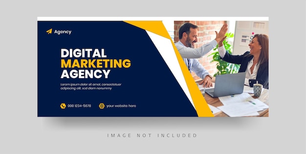 Corporate business digital agency facebook cover banner template