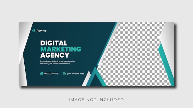 Corporate business digital agency facebook cover banner template