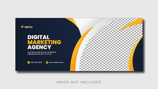 Corporate business digital agency facebook cover banner template