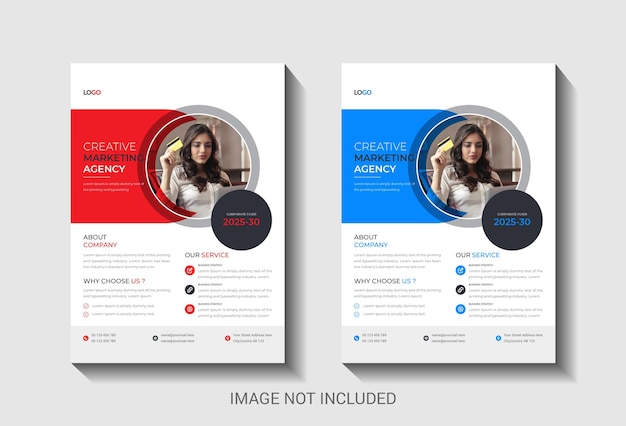 Vector corporate business digital marketing agency flyer design