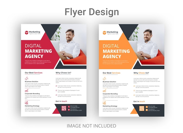 Corporate business digital marketing agency flyer design