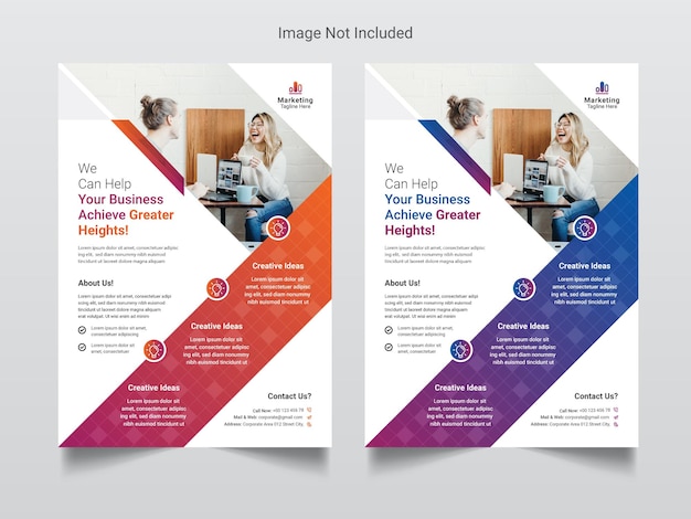 Vector corporate business digital marketing agency multipurpose flyer template