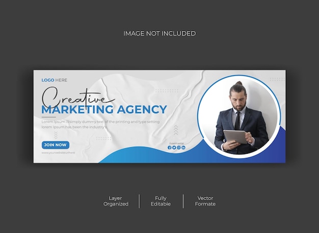 Corporate business digital marketing facebook banner template