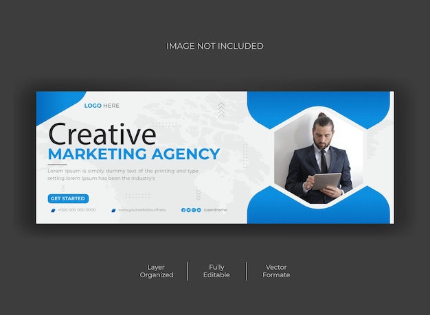 Corporate business digital marketing facebook cover template