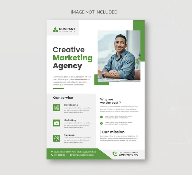 Corporate business digital marketing flyer or poster template