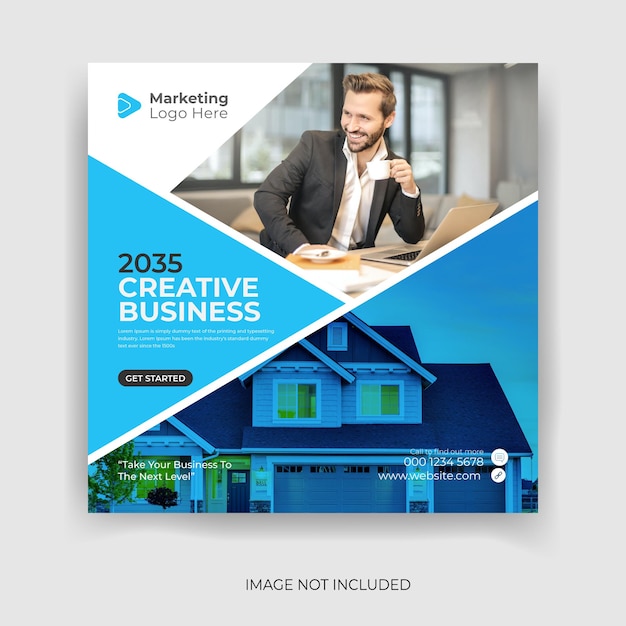 Vector corporate business digital marketing social media post template