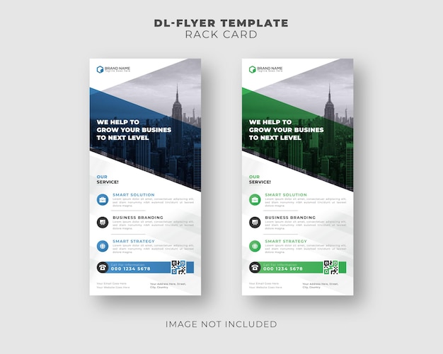 기업 비즈니스 dl 전단지 또는 랙 카드 전단지 전단지 디자인