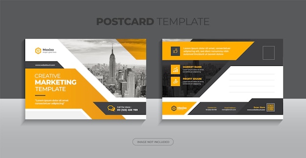 マーケティングまたは不動産業者向けの企業向けeddmポストカードデザインテンプレート