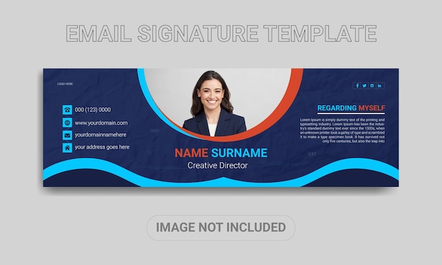 Corporate business email signature or email footer template design