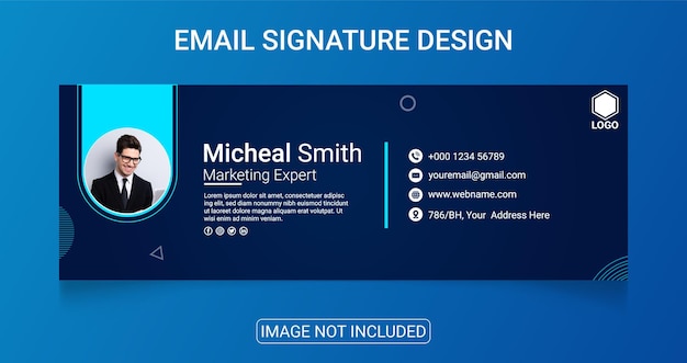 Corporate business email signature or personal Facebook cover page template