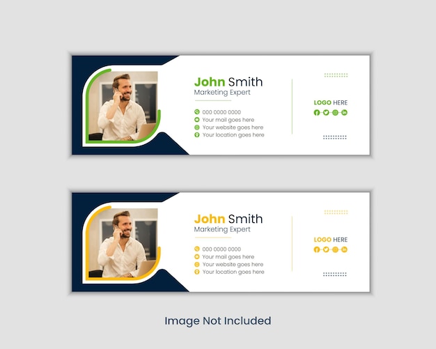 corporate business email signature template and personal social media facebook cover design