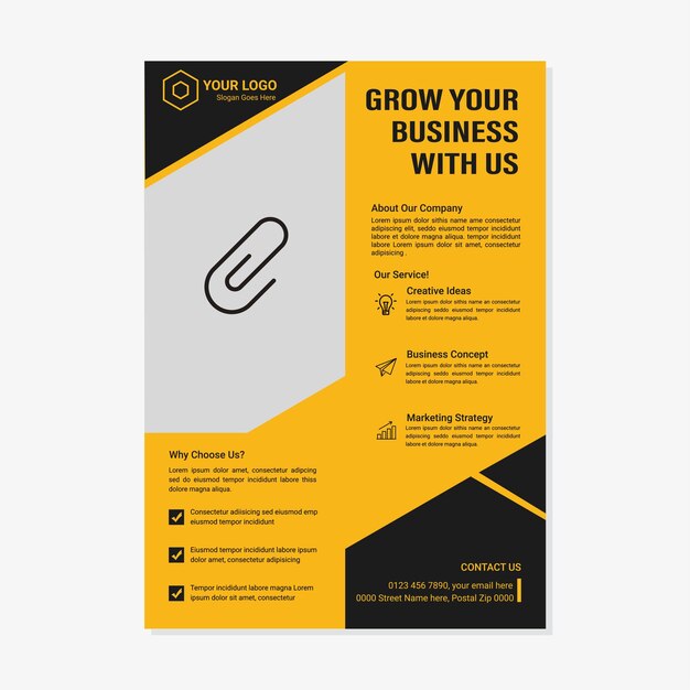 Corporate business event real estate flyer and brochure design template