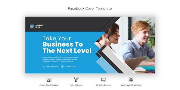 Corporate or business facebook cover banner template