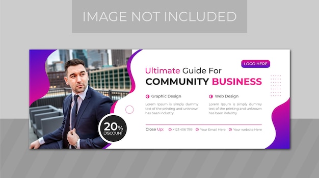 Corporate Business facebook cover photo design or web banner template