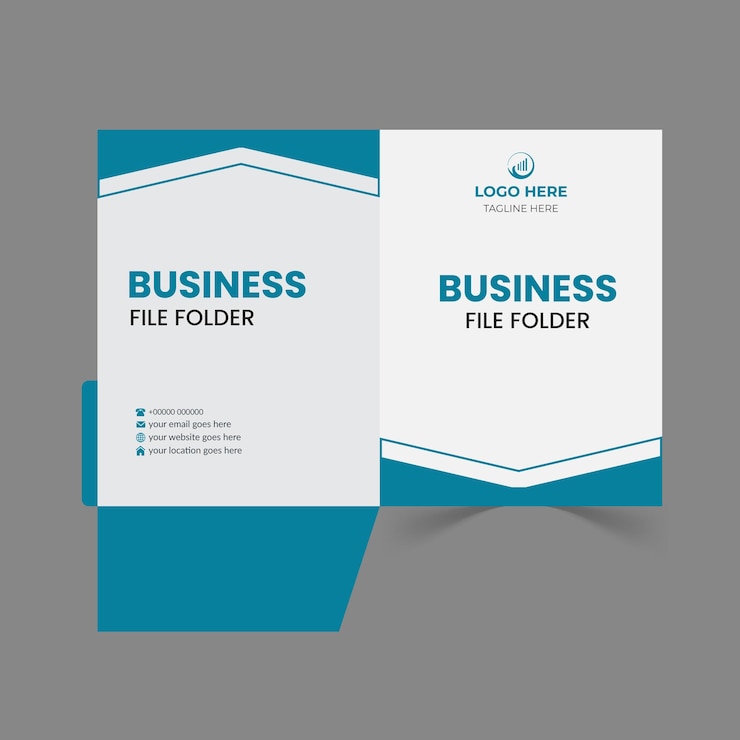 Vector corporate business file folder design