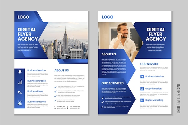 Corporate business flyer annual report magazine portfolio company profile a4 template design