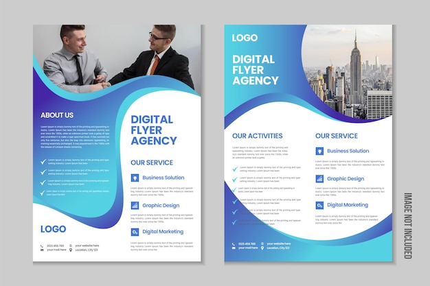 Corporate business flyer annual report magazine portfolio company profile a4 template design