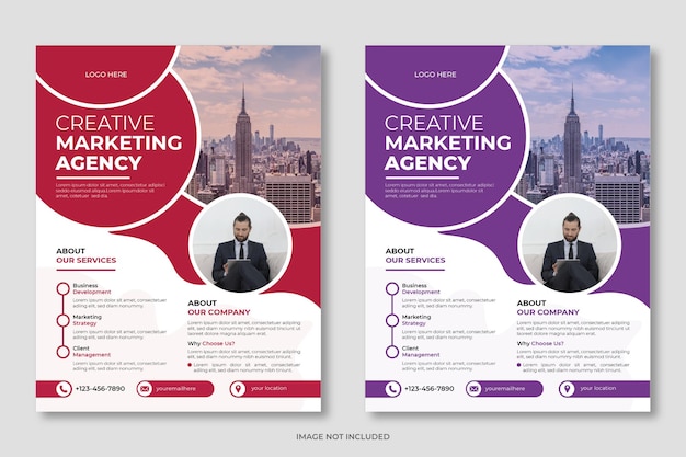 Corporate Business Flyer and Brochure Cover Page Template Design